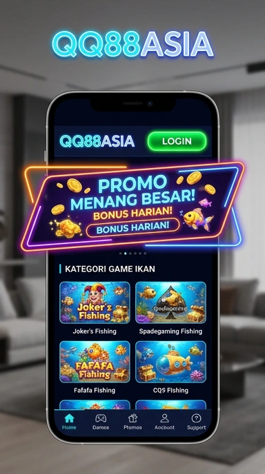 Tampilan utama aplikasi qq88asia dengan berbagai pilihan aplikasi.